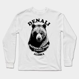 Denali National Park Home Of The Grizzly Bear Long Sleeve T-Shirt